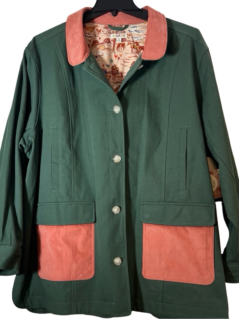 Molly Yeh x Tractor Supply Barn Coat 2X Equestrian Toile Cotton NWT